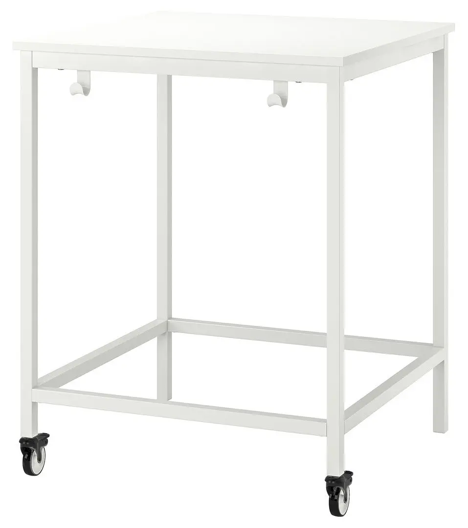 Set de mobila pentru oficiu Ikea Trotten/Lidkullen (Alb/Gri Inchis)