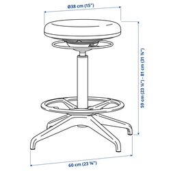 Set de mobila pentru oficiu Ikea Trotten/Lidkullen (Alb/Gri Inchis) Thumb
