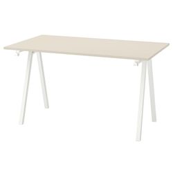 Set de mobila pentru oficiu Ikea Trotten/Matchspel 80x140 (Bej/Alb/Gri) Thumb