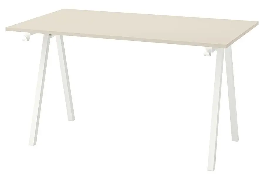 Set de mobila pentru oficiu Ikea Trotten/Matchspel 80x140 (Bej/Alb/Gri)