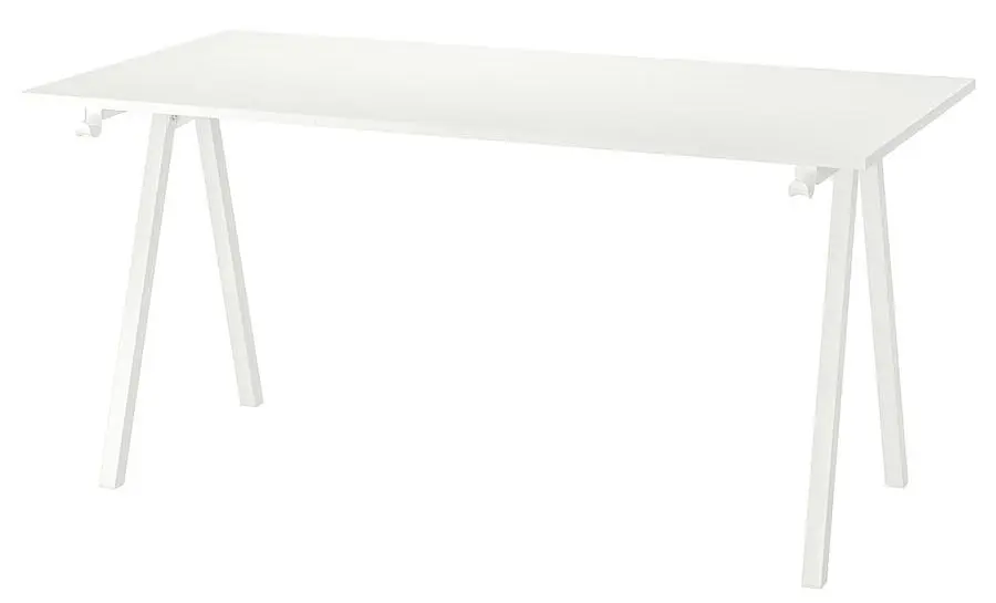 Set de mobila pentru oficiu Ikea Trotten/Matchspel 80x160 (Alb/Gri)