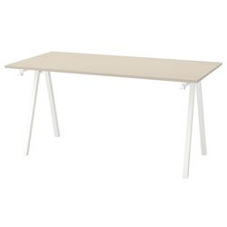 Set de mobila pentru oficiu Ikea Trotten/Matchspel 80x160 (Bej/Alb/Gri) Thumb