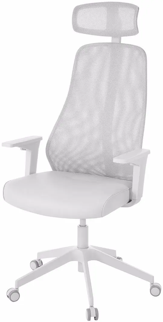 Set de mobila pentru oficiu Ikea Trotten/Matchspel (Alb/Gri)