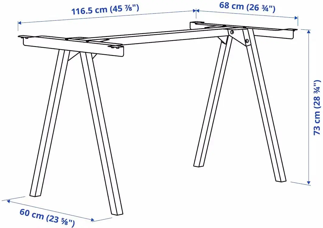 Set de mobila pentru oficiu Ikea Trotten/Matchspel (Alb/Gri)