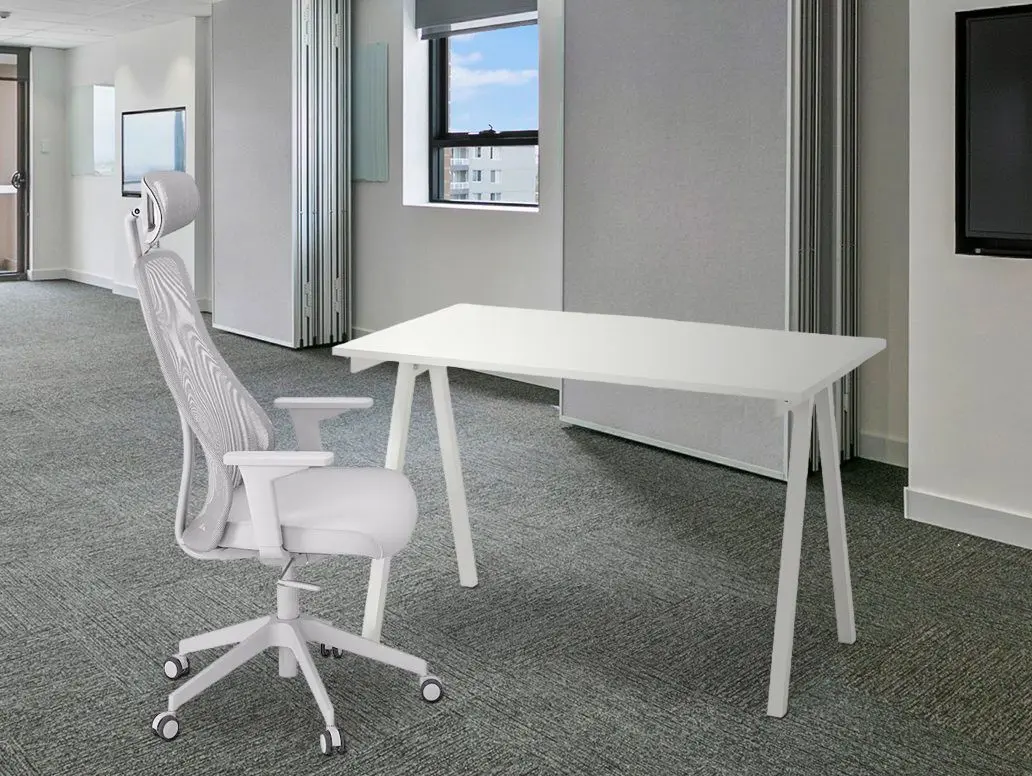 Set de mobila pentru oficiu Ikea Trotten/Matchspel (Alb/Gri)