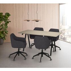 Set de mobila pentru oficiu Ikea Trotten/Tossberg 160x70 (Bej/Antracit/Gri-inchis/Negru)