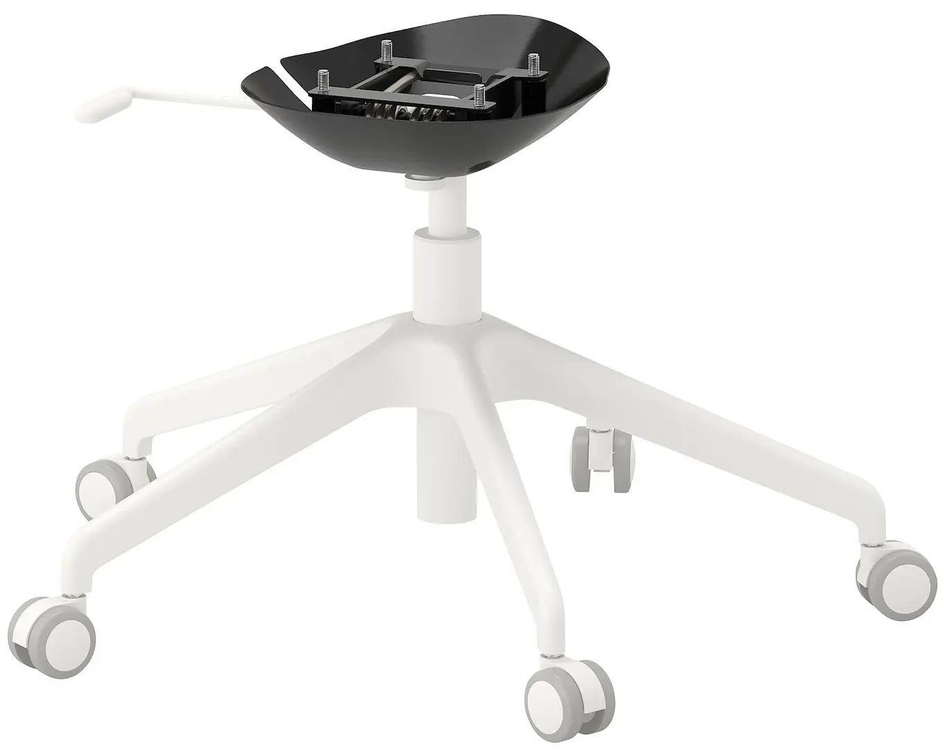 Set de mobila pentru oficiu Ikea Trotten/Tossberg 160x80 (Alb/Gri-inchis)