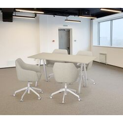 Set de mobila pentru oficiu Ikea Trotten/Tossberg 160x80 (Bej/Alb) Thumb