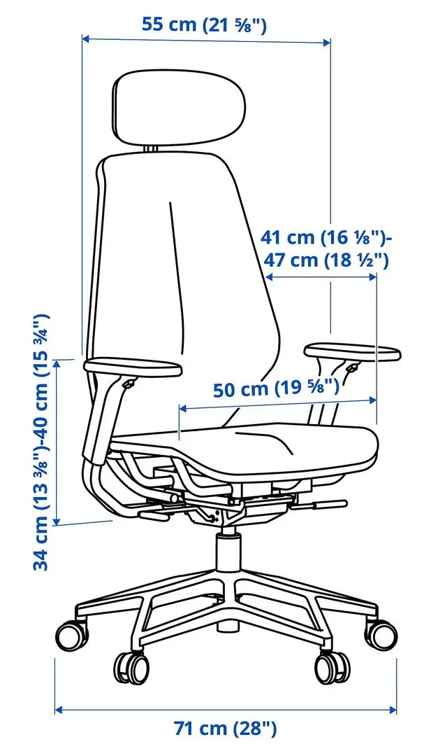 Комплект офисной мебели Ikea Uppspel/Styrspel 140x80 (Черный/Фиолетовый) - 4