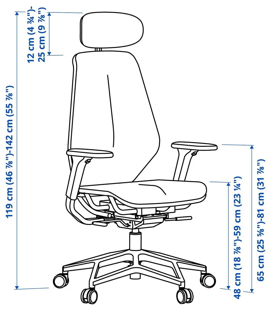 Комплект офисной мебели Ikea Uppspel/Styrspel 140x80 (Черный/Фиолетовый) - 5