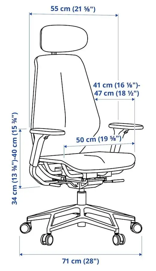 Комплект офисной мебели Ikea Uppspel/Styrspel 180x80 (Черный/Фиолетовый) - 4