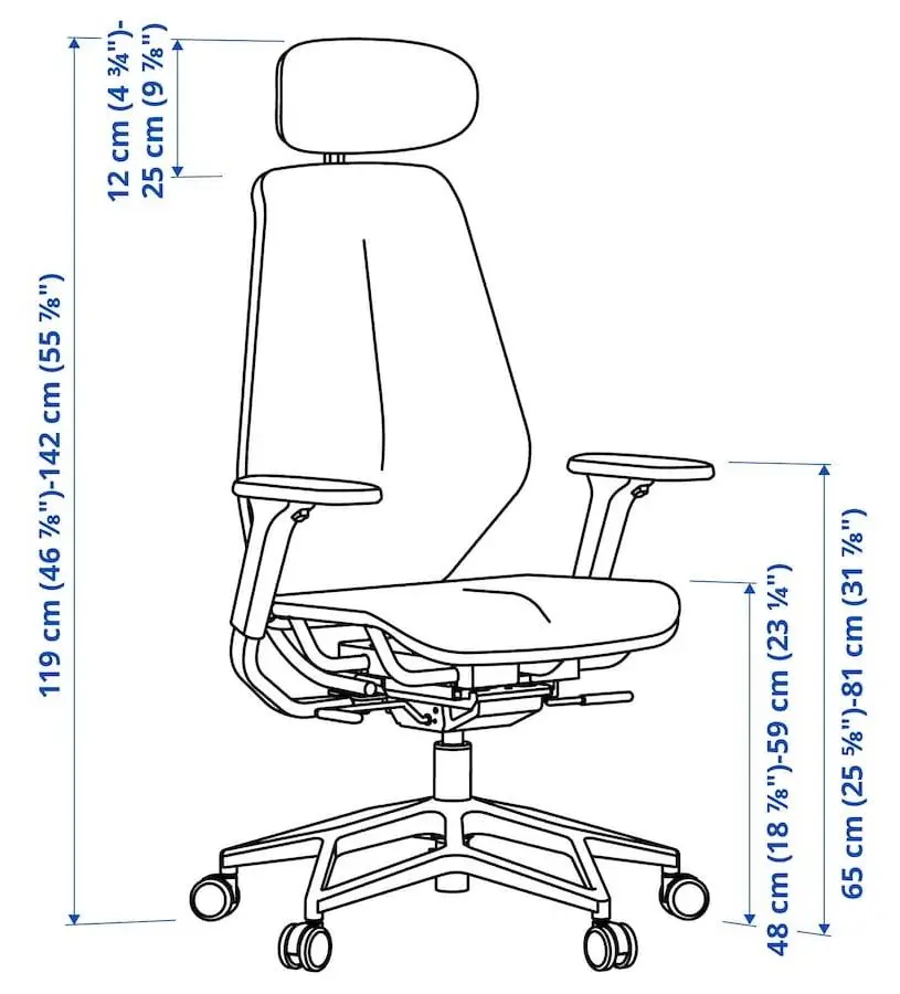 Комплект офисной мебели Ikea Uppspel/Styrspel 180x80 (Черный/Фиолетовый) - 5