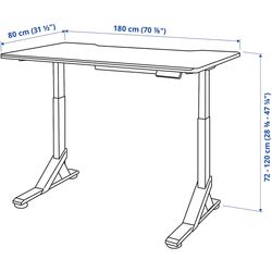 Комплект офисной мебели Ikea Uppspel/Styrspel (Черный/Серый) Thumb