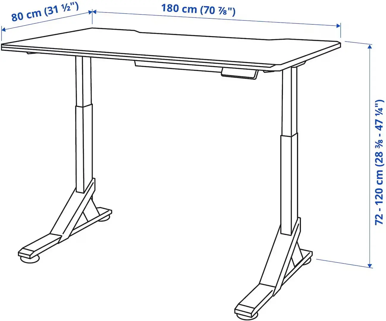 Комплект офисной мебели Ikea Uppspel/Styrspel (Черный/Серый) - 5