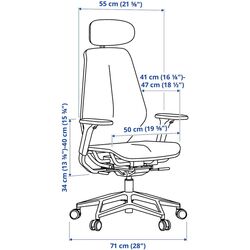 Комплект офисной мебели Ikea Uppspel/Styrspel (Черный/Серый) Thumb