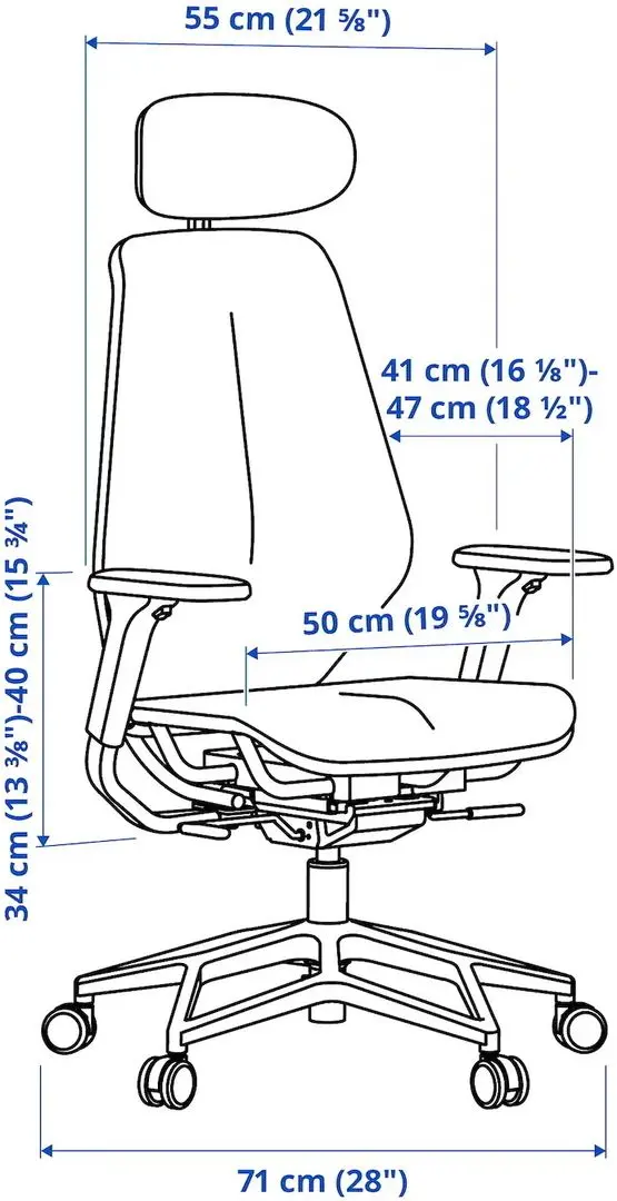 Комплект офисной мебели Ikea Uppspel/Styrspel (Черный/Серый) - 4