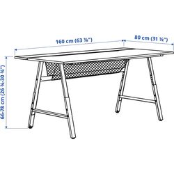Set de mobila pentru oficiu Ikea Utespelare/Matchspel (Aspect Frasin/Gri) Thumb