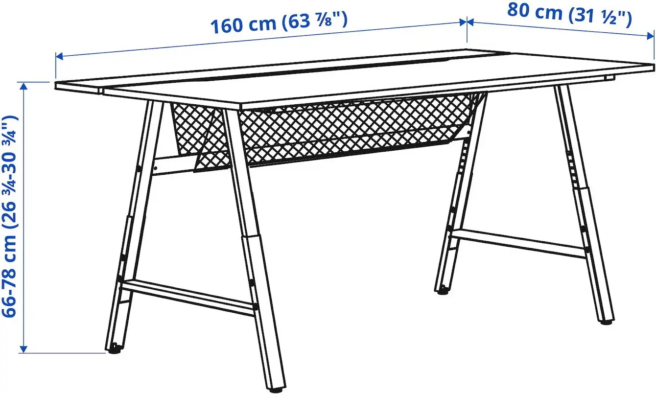 Set de mobila pentru oficiu Ikea Utespelare/Matchspel (Aspect Frasin/Gri)
