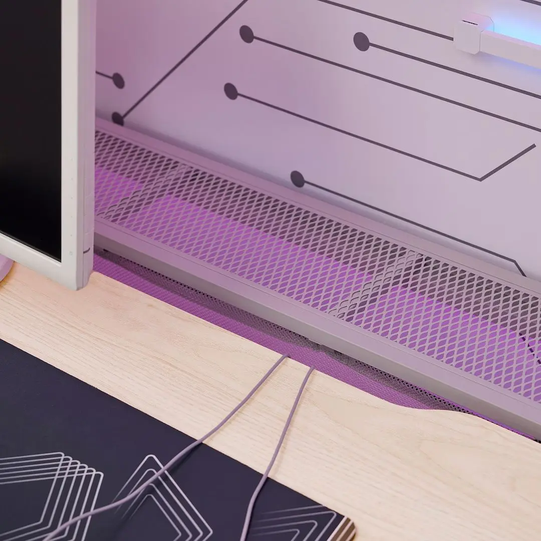 Set de mobila pentru oficiu Ikea Utespelare/Matchspel (Aspect Frasin/Gri)