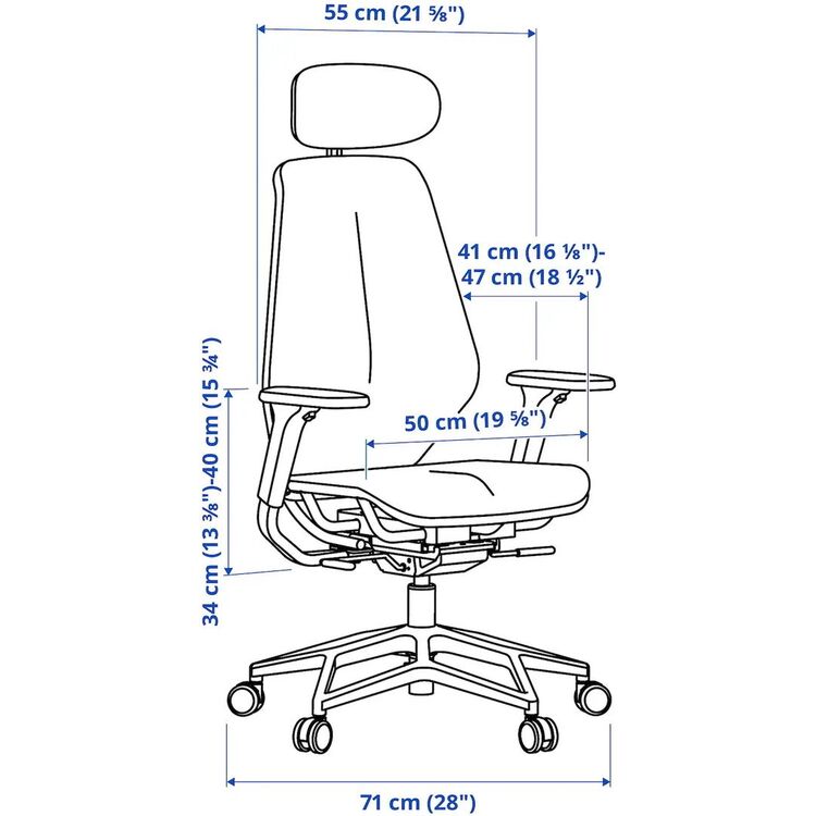 Комплект офисной мебели Ikea Utespelare/Styrspel (Черный/Серый)