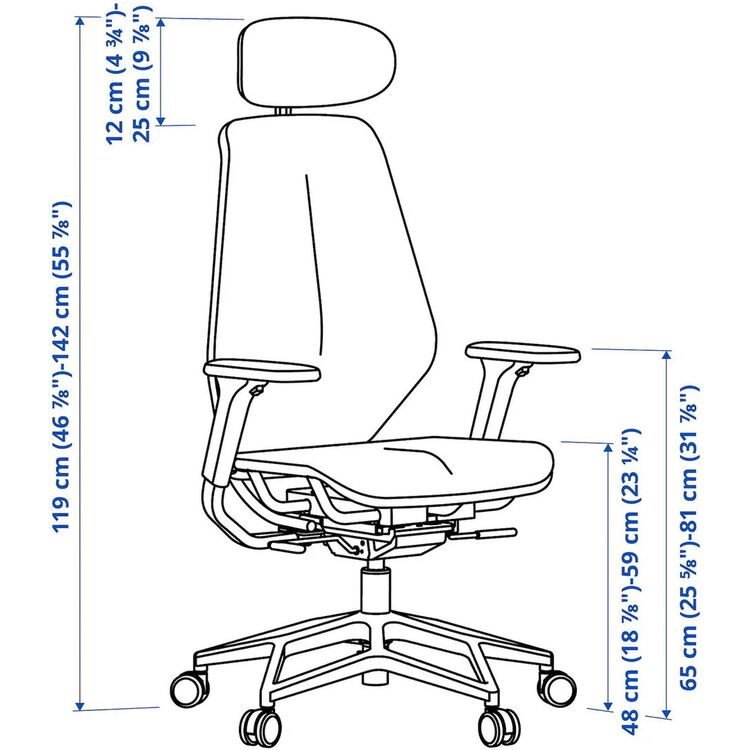 Комплект офисной мебели Ikea Utespelare/Styrspel (Черный/Серый)