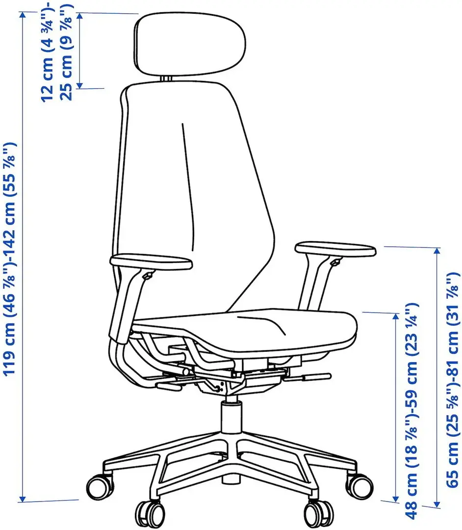 Set de mobila pentru oficiu Ikea Utespelare/Styrspel (Negru/Gri)