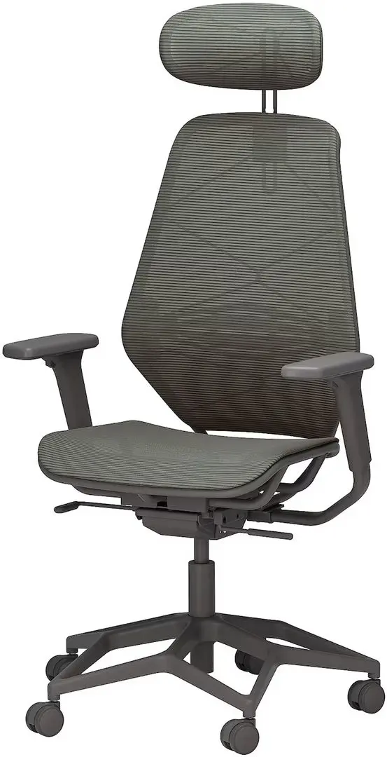 Set de mobila pentru oficiu Ikea Utespelare/Styrspel (Negru/Gri)