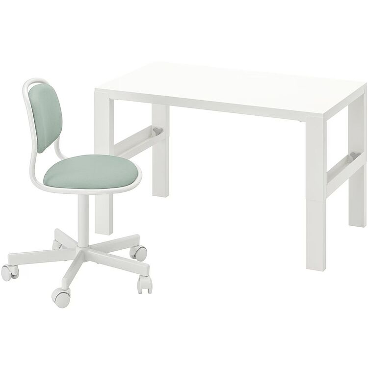 Комплект офисной мебели Ikea Pahl/Orfjall (Белый/Светло-Зеленый)