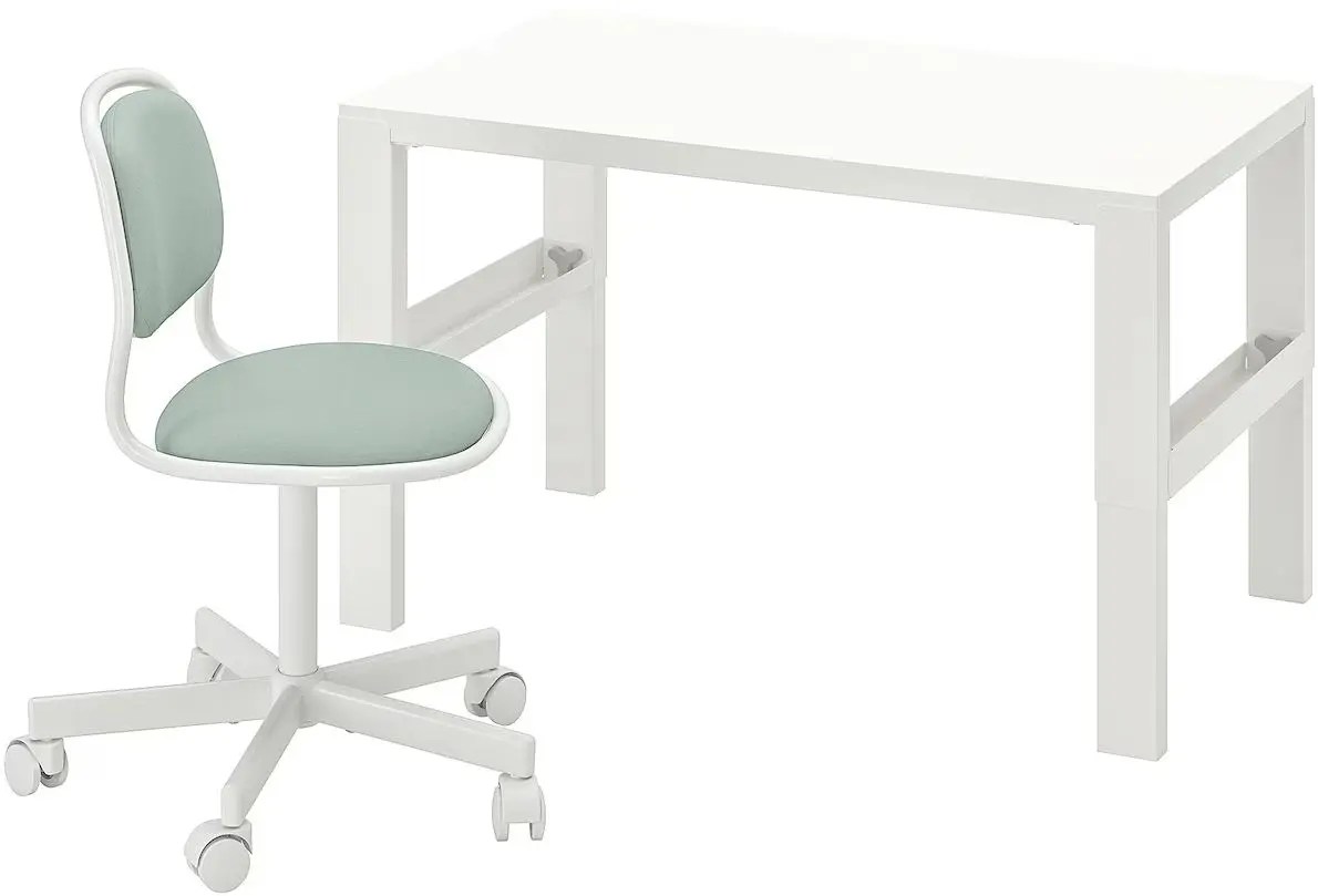 Set mobila pentru oficiu Ikea Pahl/Orfjall (Alb/Verde deschis)