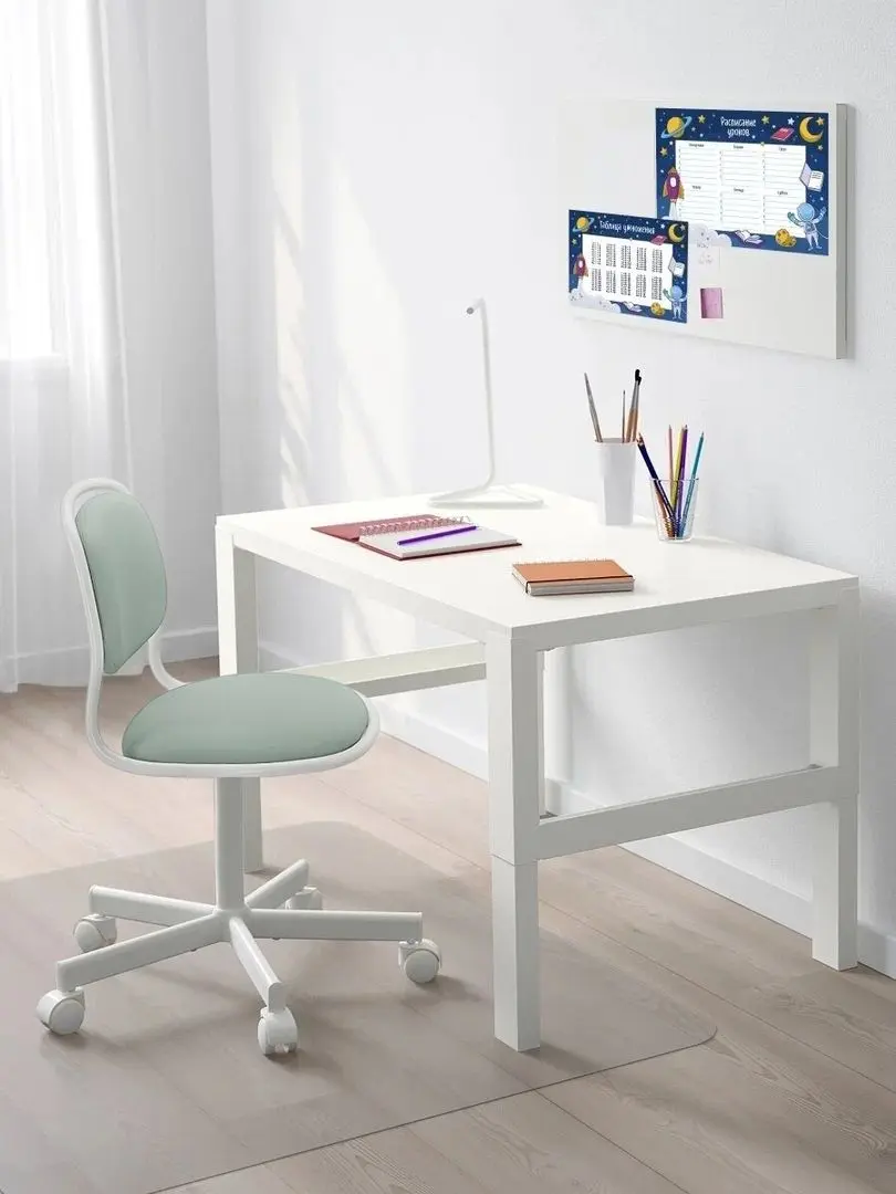 Set mobila pentru oficiu Ikea Pahl/Orfjall (Alb/Verde deschis)