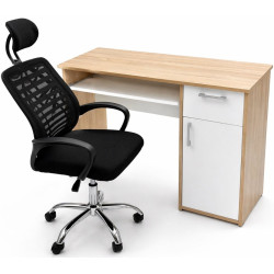 Комплект офисной мебели Magnusplus AD063 + Maja 1.2m (Black/Sonoma Oak/White) Thumb