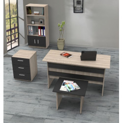 Set mobila pentru oficiu Mirage Design Vario VO11-OB (Oak/Larex Black)