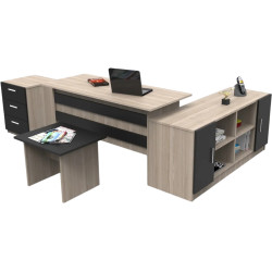 Set mobila pentru oficiu Mirage Design Vario VO13-OB (Oak/Larex Black) Thumb