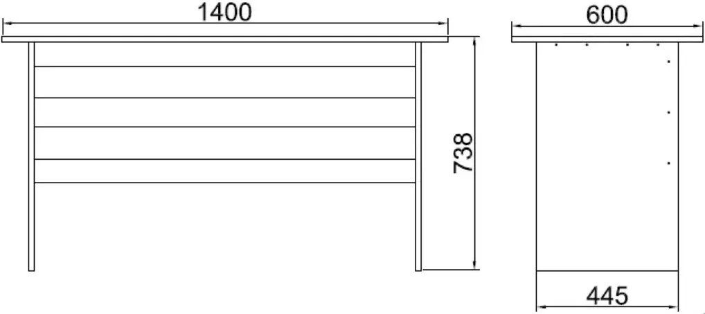 Set mobila pentru oficiu Mirage Design Vario VO13-OB (Oak/Larex Black)
