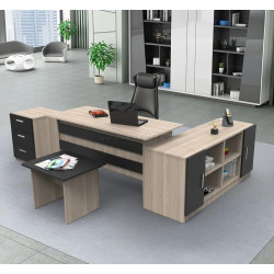 Set mobila pentru oficiu Mirage Design Vario VO13-OB (Oak/Larex Black)