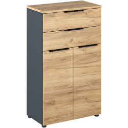 Set mobila pentru oficiu Tempo Kondela Klaudius (Graphite/Artisan Oak) Thumb