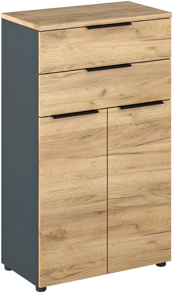 Set mobila pentru oficiu Tempo Kondela Klaudius (Graphite/Artisan Oak)