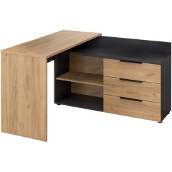 Set mobila pentru oficiu Tempo Kondela Klaudius (Graphite/Artisan Oak) Thumb