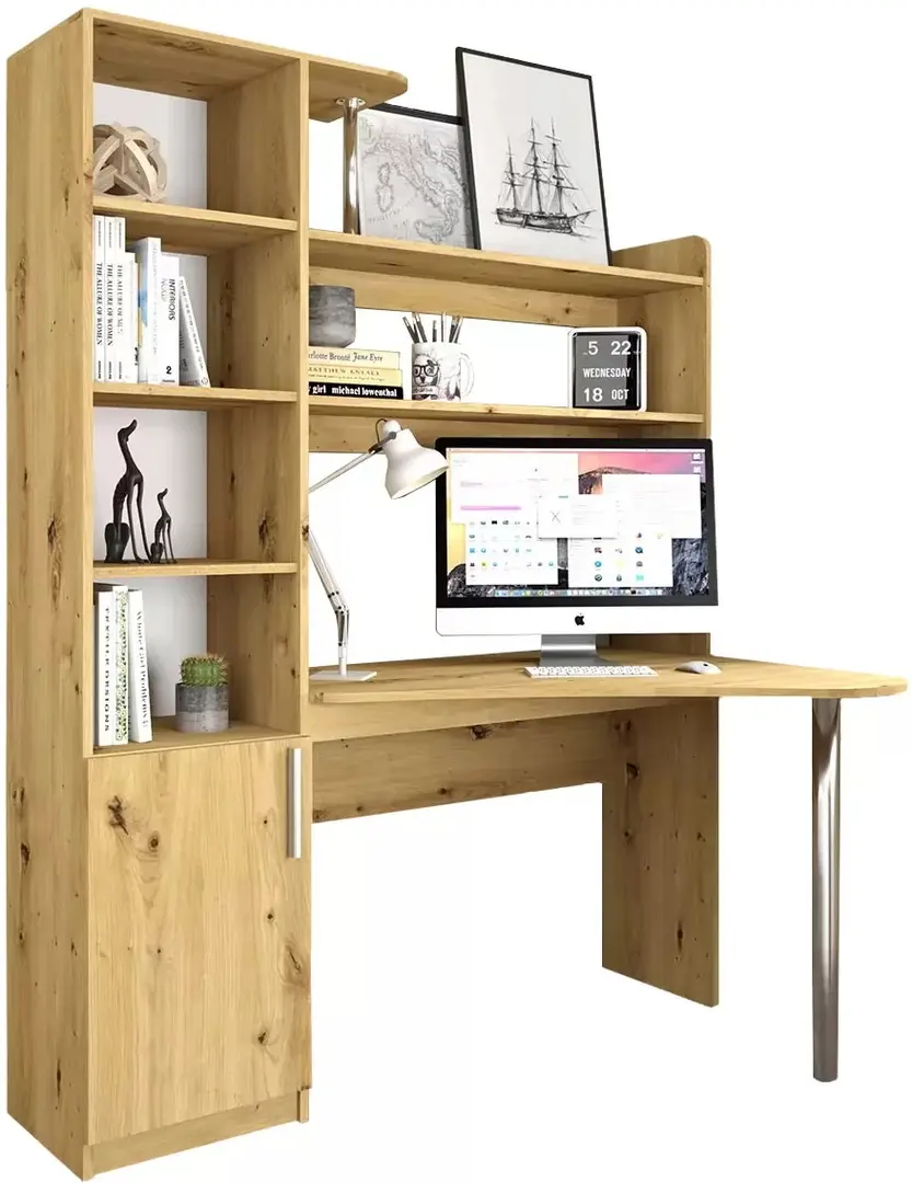 Комплект офисной мебели Yasen Kosinus Artisan Oak + Sunrise C-30 PP White/Chrome - 7