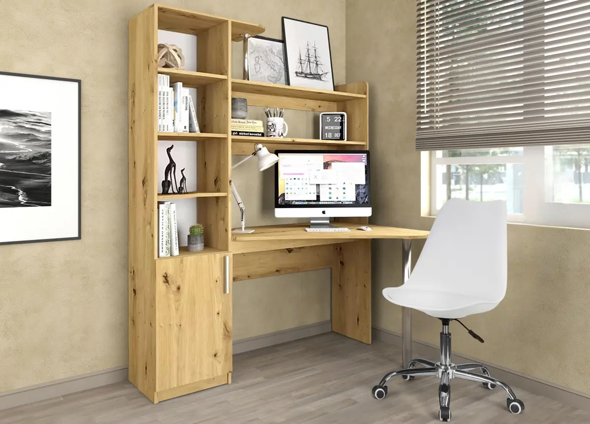 Комплект офисной мебели Yasen Kosinus Artisan Oak + Sunrise C-30 PP White/Chrome