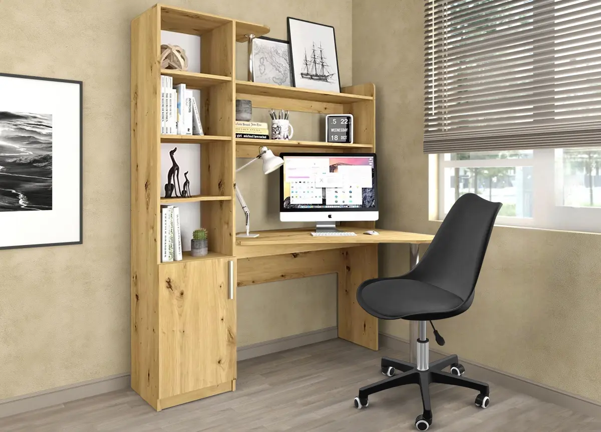 Комплект офисной мебели Yasen Kosinus Artisan Oak + Sunrise C-30A PP Black