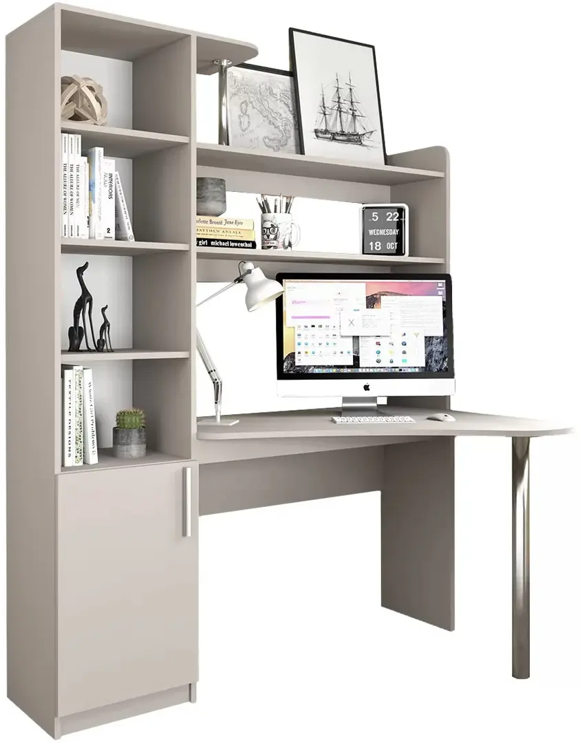 Комплект офисной мебели Yasen Kosinus Cashmere + Sunrise C-30 PP White/Chrome - 2