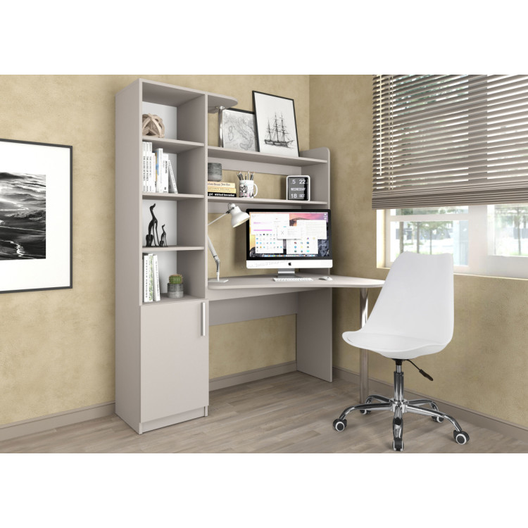 Set mobila pentru oficiu Yasen Kosinus Cashmere + Sunrise C-30 PP White/Chrome