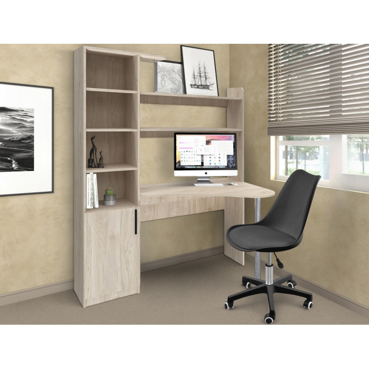 Комплект офисной мебели Yasen Kosinus Hickory Rockford Light + Sunrise C-30A PP Black
