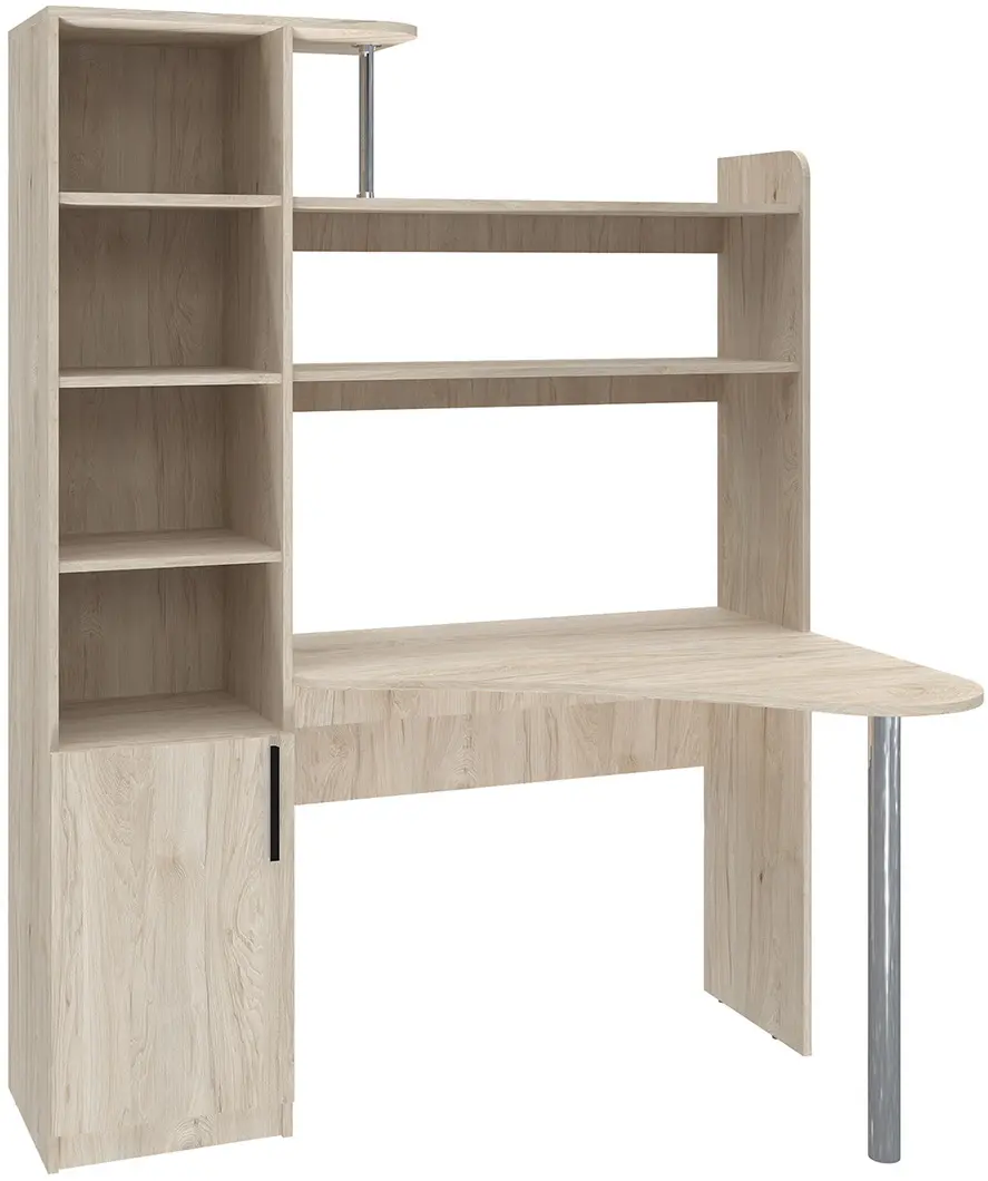 Комплект офисной мебели Yasen Kosinus Hickory Rockford Light + Sunrise C-30 PP White/Chrome - 8