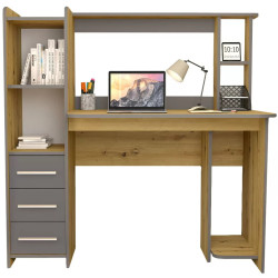 Set mobila pentru oficiu Yasen Sinus Artisan Oak/Graphite Grey + Sunrise C-30 PP White/Chrome Thumb