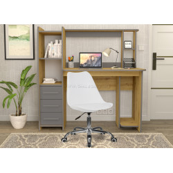 Комплект офисной мебели Yasen Sinus Artisan Oak/Graphite Grey + Sunrise C-30 PP White/Chrome