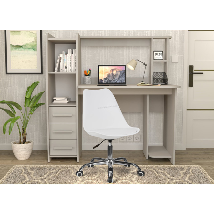 Комплект офисной мебели Yasen Sinus Cashmere/Grey Lava + Sunrise C-30 PP White/Chrome