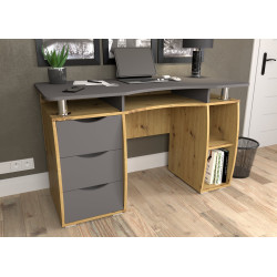 Set mobila pentru oficiu Yasen Smart New Artisan Oak/Graphite Grey + Sunrise C-30 PP White/Chrome Thumb