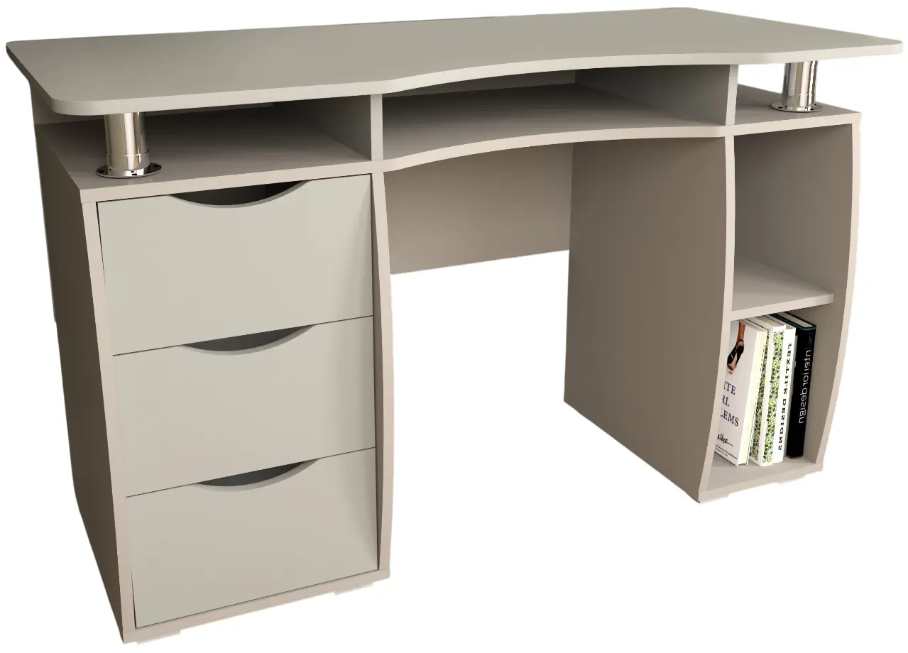 Комплект офисной мебели Yasen Smart New Cashmere/Grey Lava + Sunrise C-30 PP White/Chrome